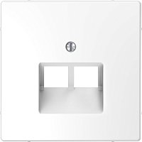 Лицевая панель Schneider Electric Merten D-Life для 2-м. розетки RJ45+RJ45 белый лотос
